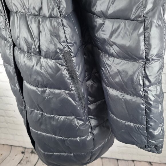 Luisa Viola Black Quilted Imbottito Full Zip & Snap Jacket Italy Made US Size 14 - Picture 8 of 16